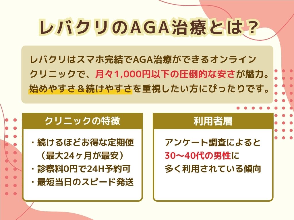 レバクリの特徴