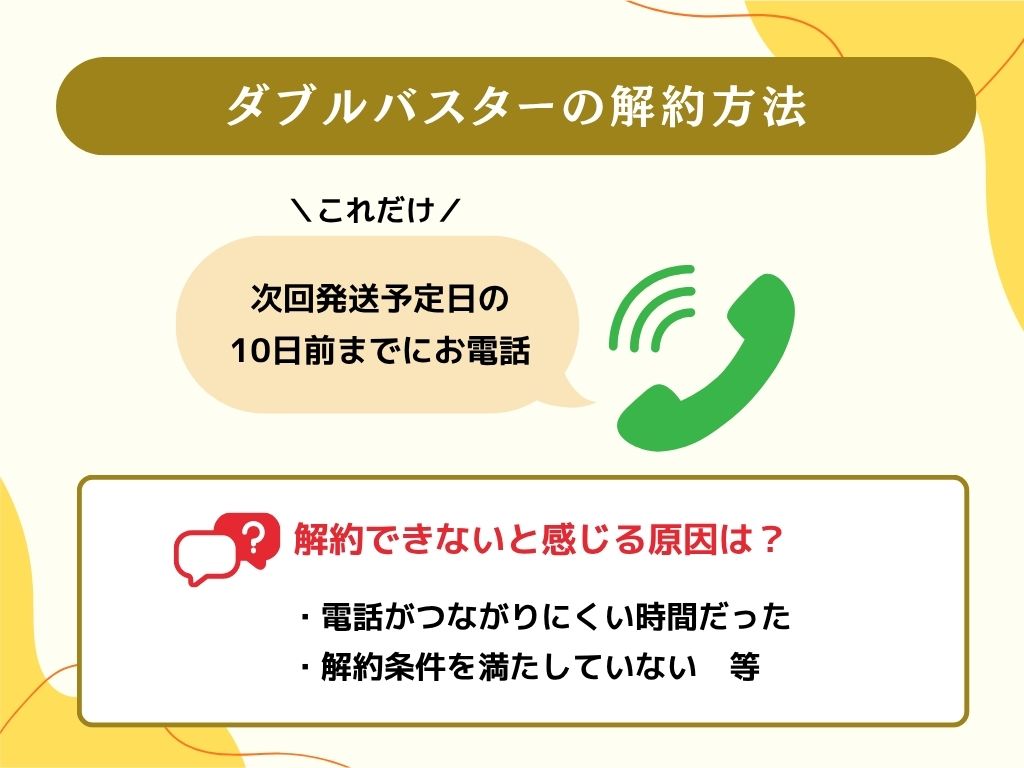 ダブルバスターの解約方法｜「解約できない」の真相と手順