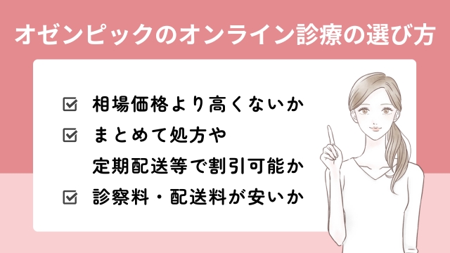 オゼンピックが安いオンライン診療を見極めるポイント